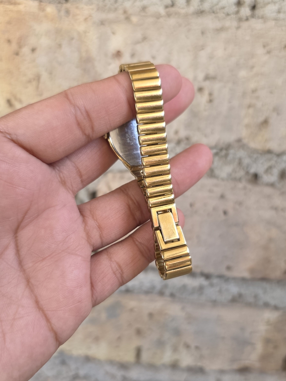 Vintage Seiko Rivoli Gold Half Moon Asymmetrical Dress Watch 1F20-5D59 - Picture 5 of 14